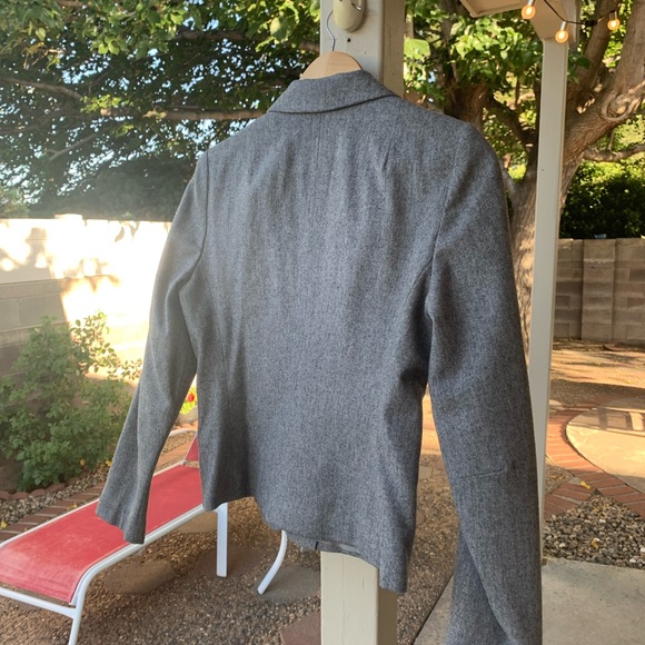 Vintage Kirtland Hall one button wool grey blazer size S - Picture 2 of 14